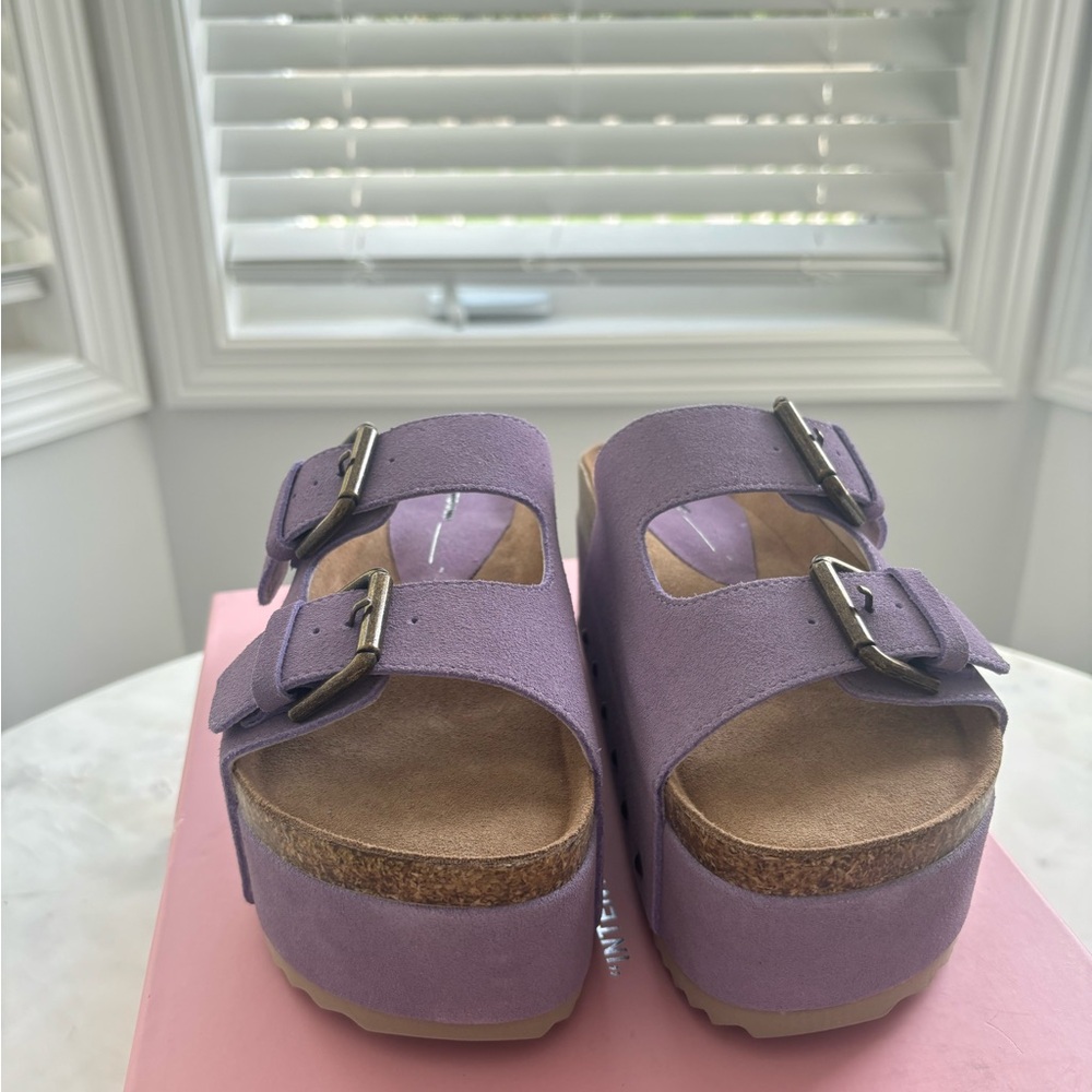 Free People Intentionally BlankPlatform Sandal Lavender size 36 New women’s - Picture 2 of 10